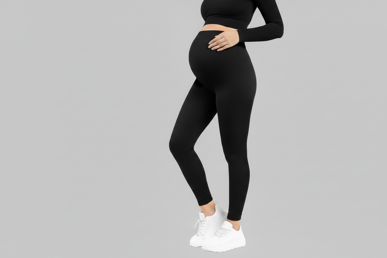 High Waist Maternity Leggings - Belly Support for Pregnancy | Soft Stretchy Workout & Lounge Pants