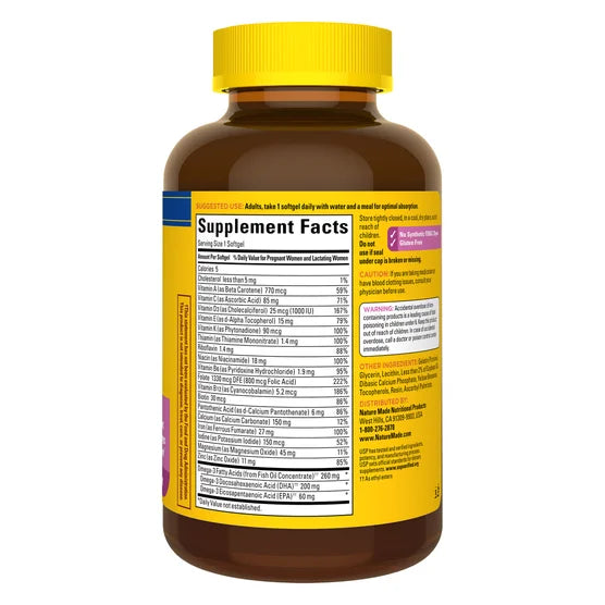 Nature Made Prenatal Folic Acid + DHA, 150 Softgels