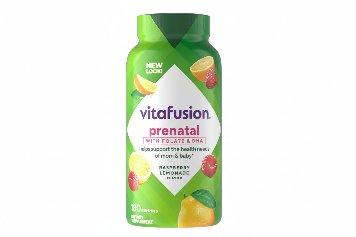 vitafusion Prenatal Multivitamin Gummy with Folate & DHA, 180 Gummies