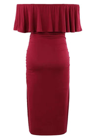 Off-Shoulder Fashion Dress for Maternity Wear