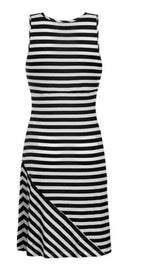 Striped Nursing Mini Dress - Casual Breastfeeding Dress with Classic Stripes