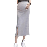 Side Opening High Waist Maternity Skirt Dress