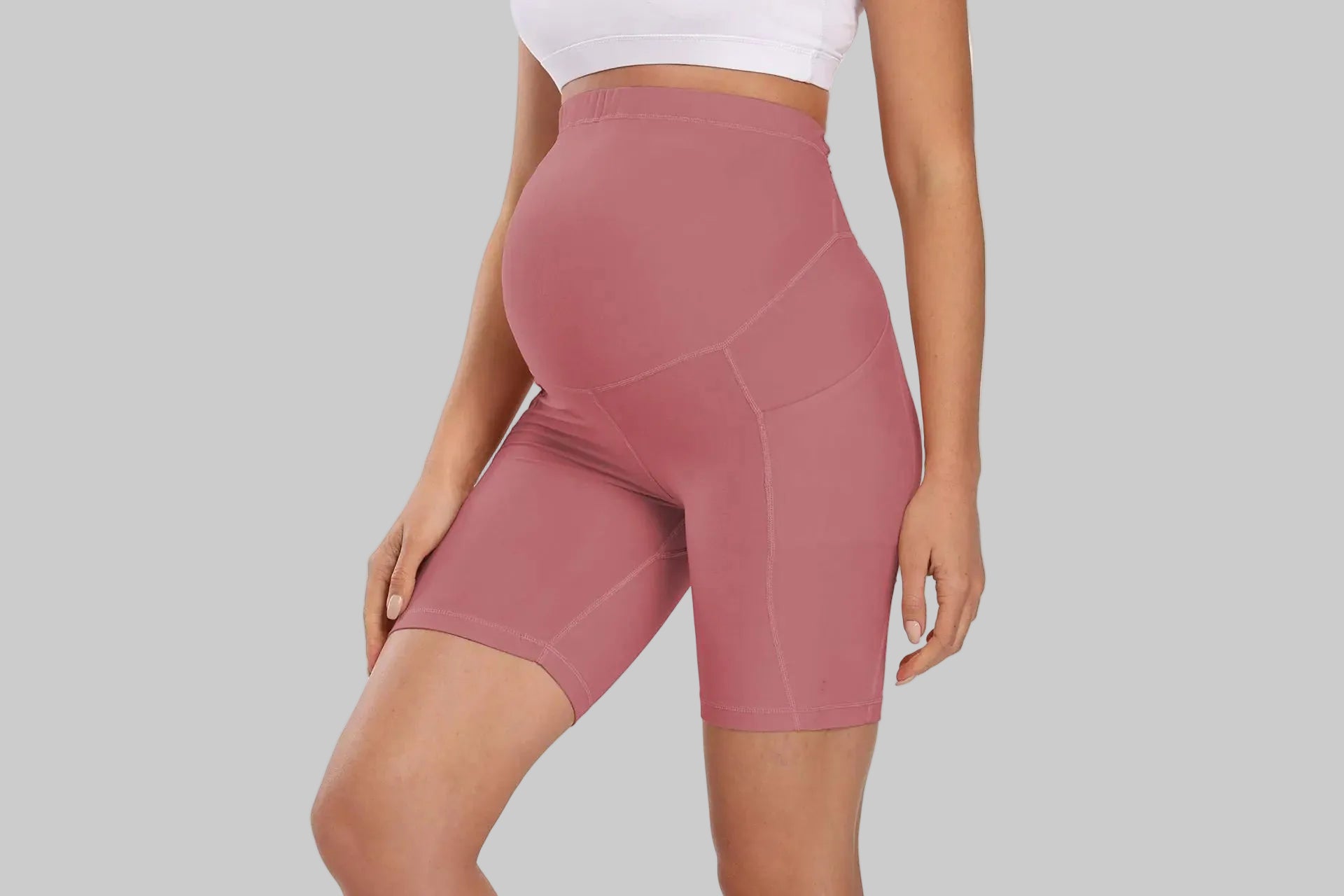 Active Maternity Yoga Pants - High-Waist Pregnancy Workout Leggings with Belly Support