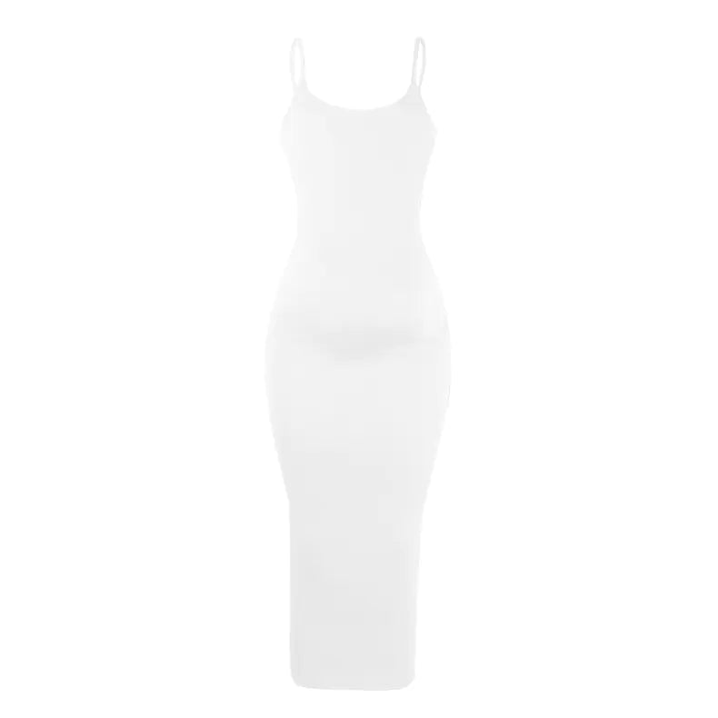 Solid Color Maternity Dress with Spaghetti Straps