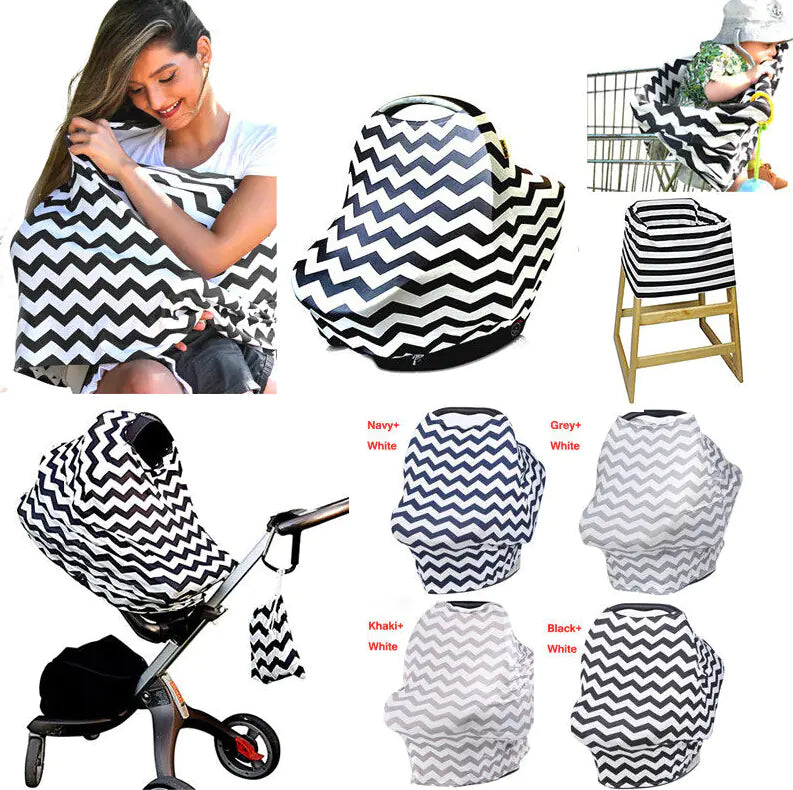 3-in-1 Multi-Use Baby Cover - Nursing Cover, Car Seat Cover & Shopping Cart Cover