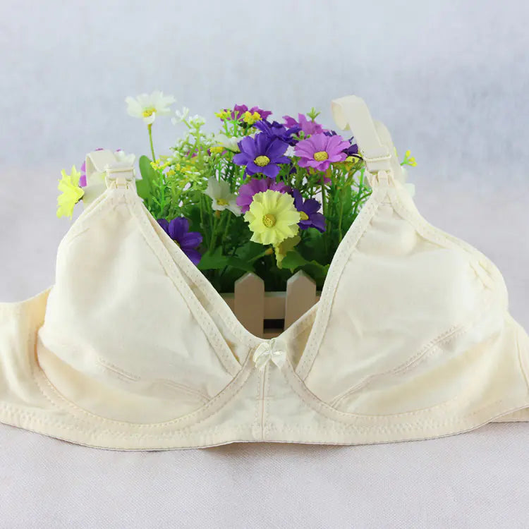 Cotton Maternity Nursing Bra Set - Soft Wireless Comfort Bra for Pregnancy & Breastfeeding