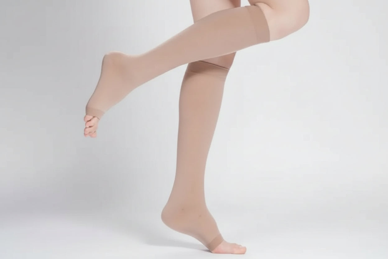 Postpartum Compression Socks - Open-Toe Recovery Support for Swelling & Circulation