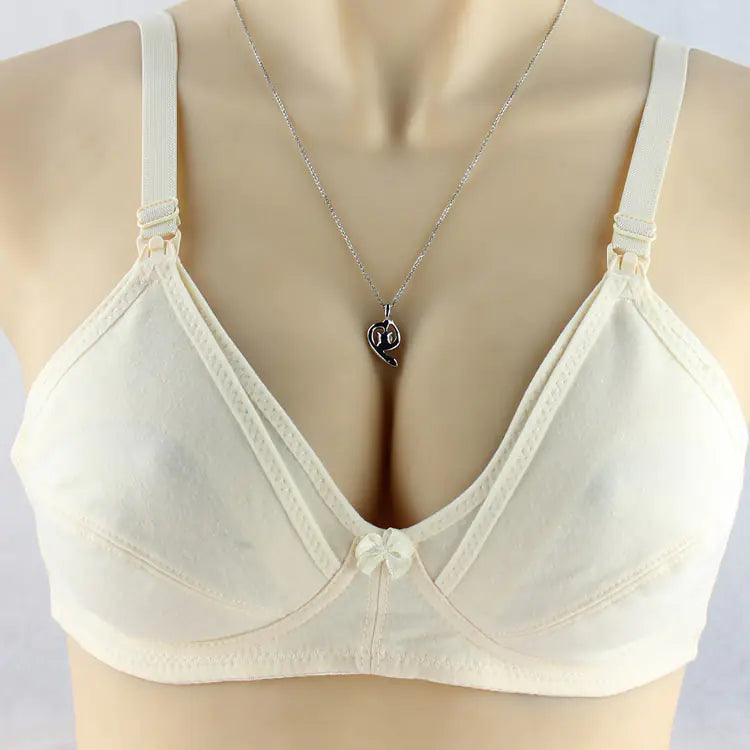 Cotton Maternity Nursing Bra Set - Soft Wireless Comfort Bra for Pregnancy & Breastfeeding