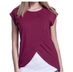 Candy Color Maternity Tee - Soft Nursing Top for Pregnancy & Breastfeeding
