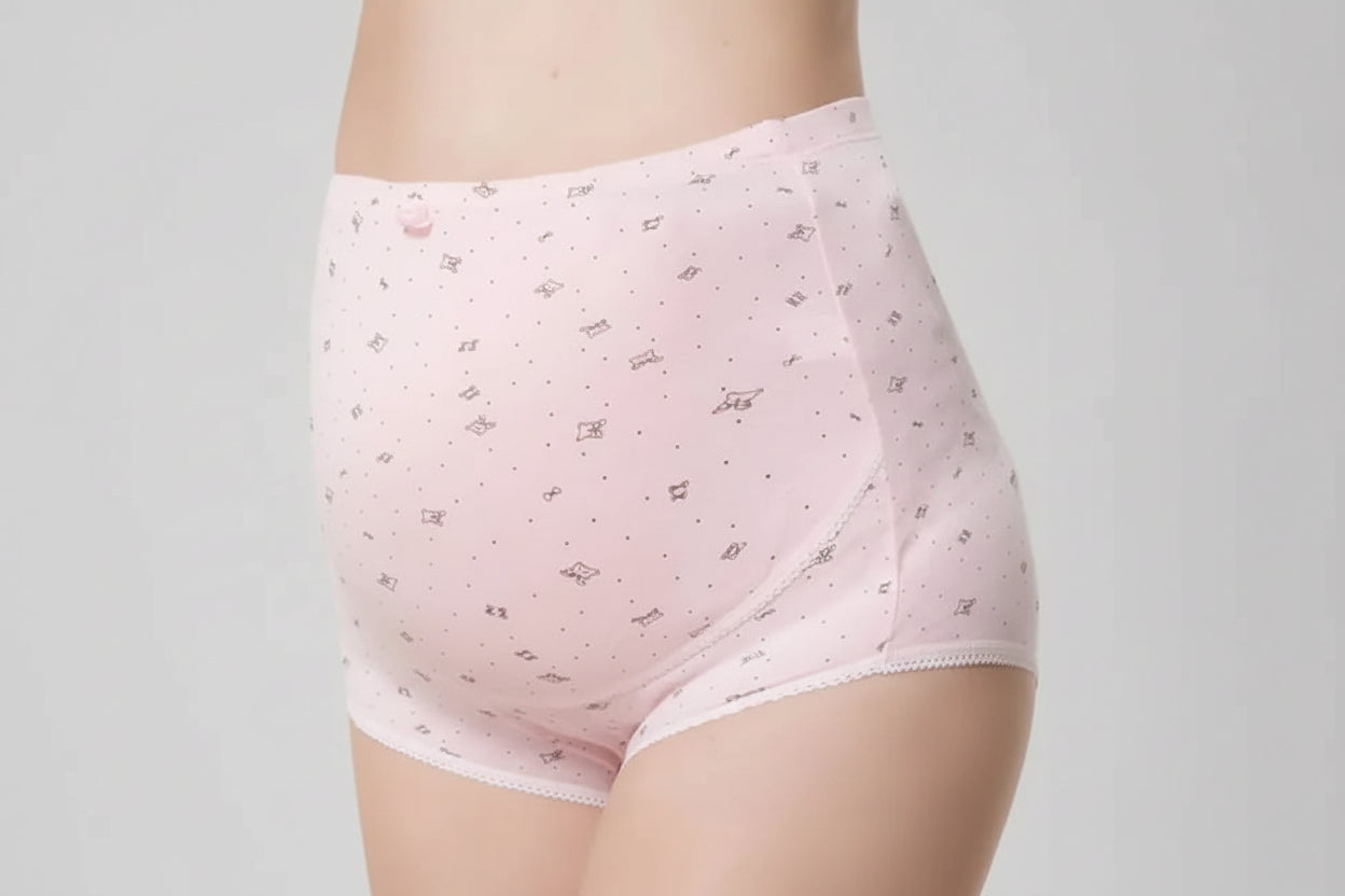 High-Waisted Cotton Maternity Underwear - Breathable Pregnancy Support Panties