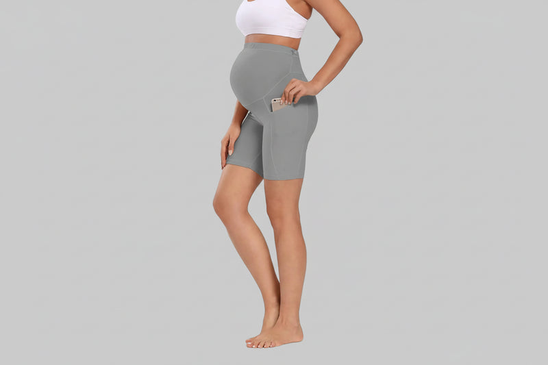Active Maternity Yoga Pants - High-Waist Pregnancy Workout Leggings with Belly Support