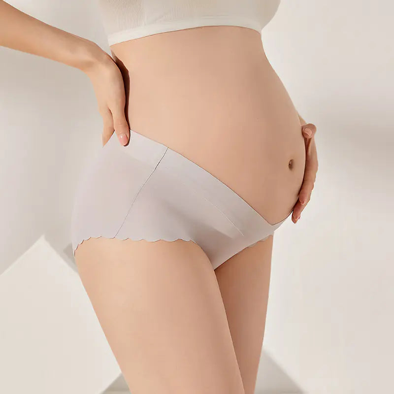 Seamless Maternity Antibacterial Low Waist Underwear