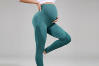 Seamless Maternity Yoga Pants - High Waist Belly Support Leggings for Pregnancy & Postpartum