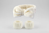 Luxury Spa Headband & Wristbands Set - Premium Beauty Trio for Skincare & Self-Care