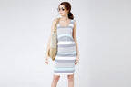 Sleeveless Striped Maternity Dress