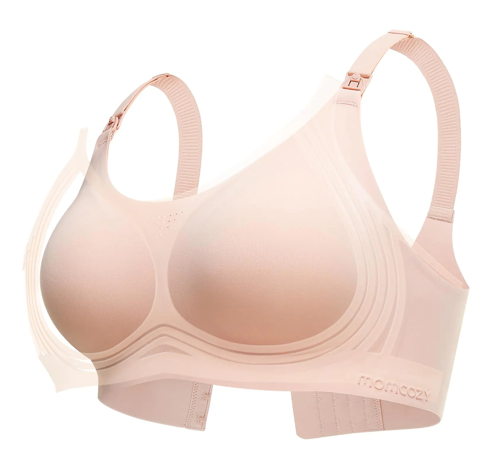 Momcozy Nursing Bras for Breastfeeding FB016 Jelly Strip Support Comfort Maternity Bra Full-Coverage Seamless Wireless Bra