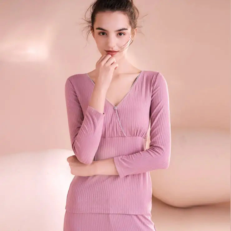 Autumn Maternity Pajama Set - Soft Modal Nursing Sleepwear for Pregnancy & Postpartum