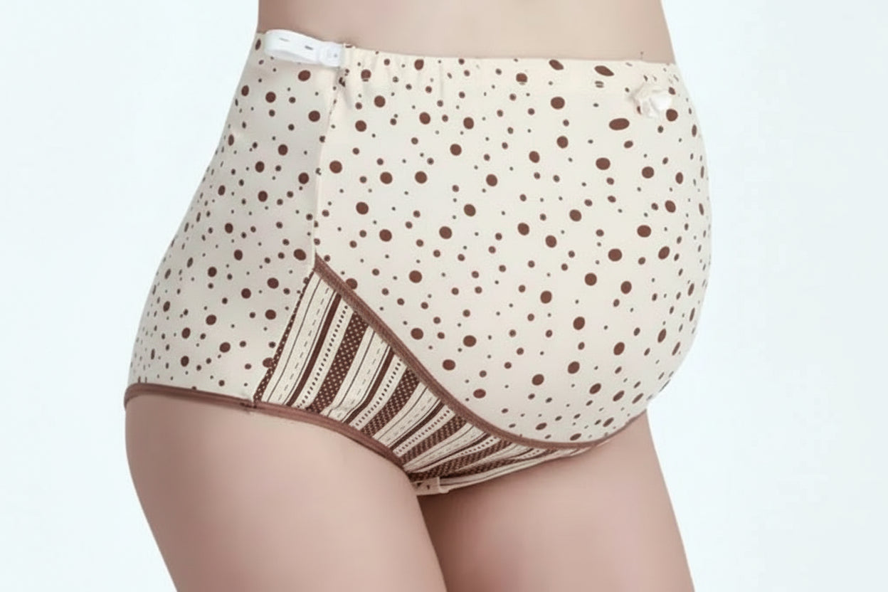 High-Waisted Cotton Maternity Underwear - Breathable Pregnancy Support Panties