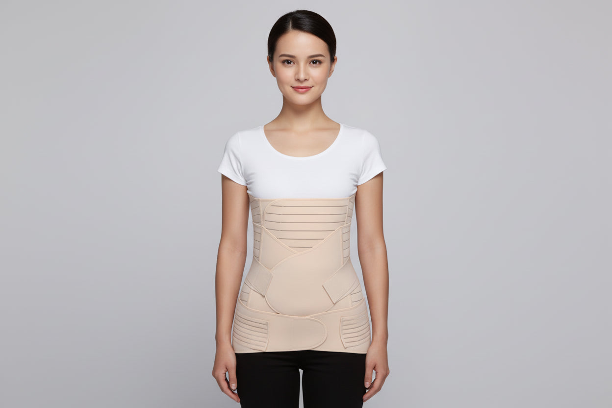 Postpartum Recovery Belly Wrap - Breathable C-Section Support Belt for Healing & Compression