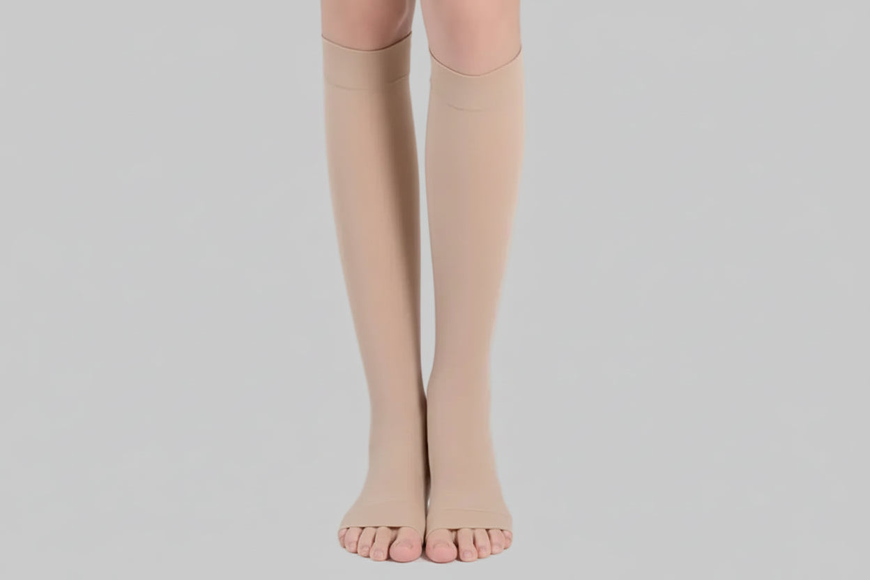 Postpartum Compression Socks - Open-Toe Recovery Support for Swelling & Circulation