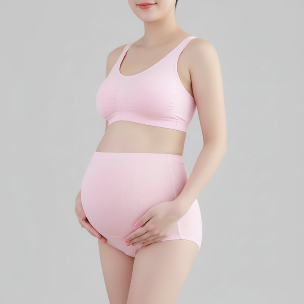 High-Waisted Cotton Maternity Underwear - Breathable Pregnancy Support Panties
