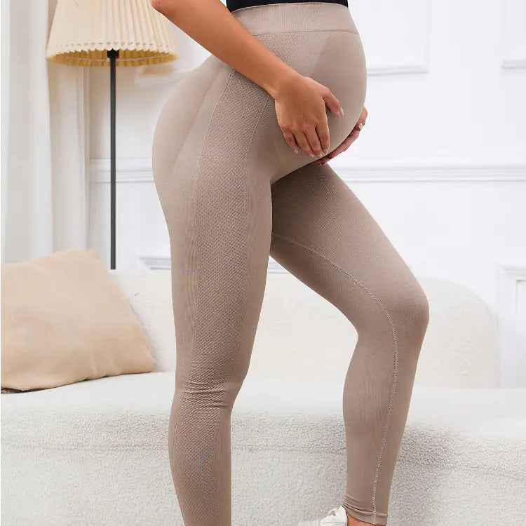 Maternity Tummy Support Leggings - High Waist Belly Control Pregnancy Pants