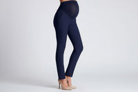 High Waist Maternity Work Pants - Comfortable Straight Leg Office Trousers for Pregnancy