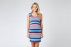 Sleeveless Striped Maternity Dress