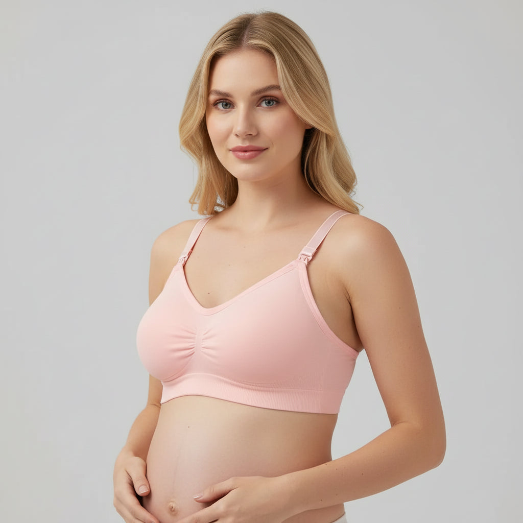 Comfort Plus Maternity Nursing Bra - Soft Wireless Bra for Pregnancy & Breastfeeding