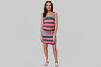 Sleeveless Striped Maternity Dress