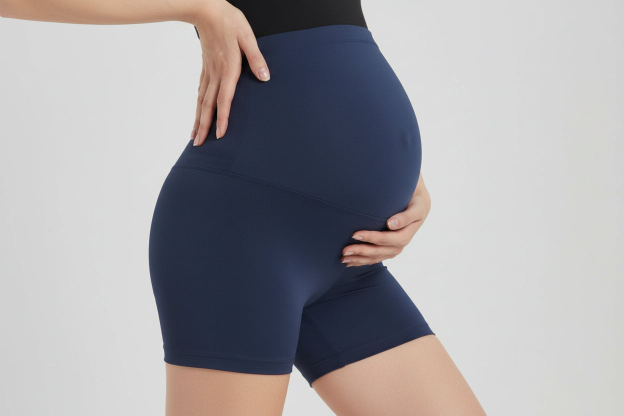 Active Maternity Yoga Pants - High-Waist Pregnancy Workout Leggings with Belly Support