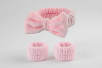 Luxury Spa Headband & Wristbands Set - Premium Beauty Trio for Skincare & Self-Care