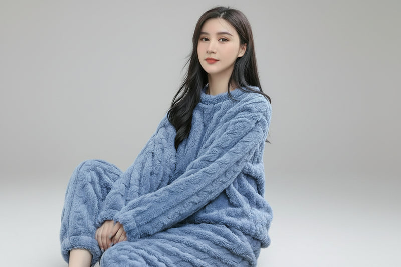 Ultra-Soft Flannel Postpartum Lounge Set - Luxurious Recovery Pajamas for New Moms