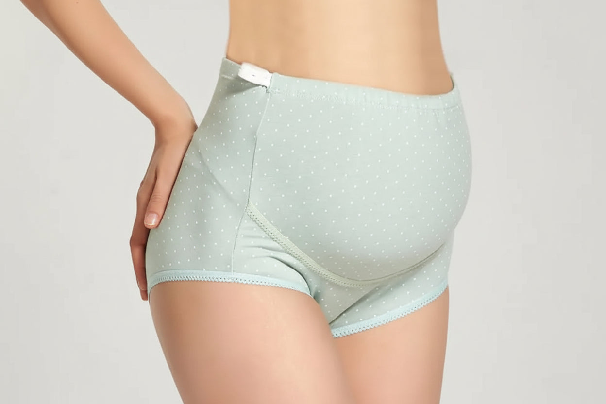 High-Waisted Cotton Maternity Underwear - Breathable Pregnancy Support Panties