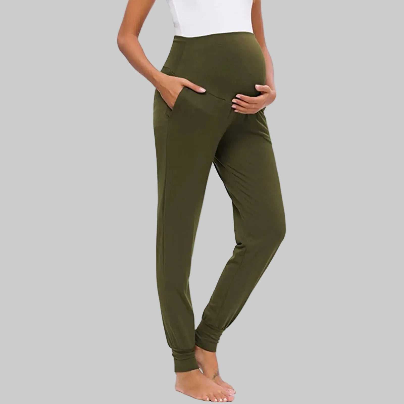 Maternity Yoga Pants - Silky Soft High-Waist Pregnancy Leggings for All Trimesters
