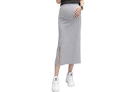 Side Opening High Waist Maternity Skirt Dress